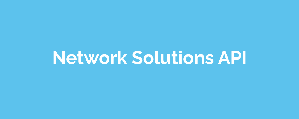Network Solutions API