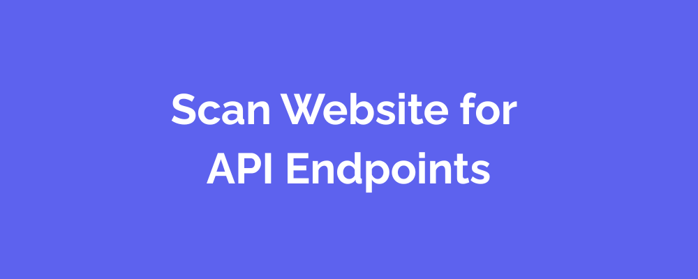 Scan Website for API Endpoints