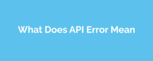 What Does API Error Mean - AppSentinels
